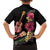 Ukulele mix Polynesian Flower Family Matching Tank Maxi Dress and Hawaiian Shirt Hawaiian Tribal Pattern