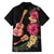 Ukulele mix Polynesian Flower Hawaiian Shirt Hawaiian Tribal Pattern