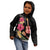 Ukulele mix Polynesian Flower Kid Hoodie Hawaiian Tribal Pattern