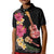 Ukulele mix Polynesian Flower Kid Polo Shirt Hawaiian Tribal Pattern