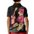 Ukulele mix Polynesian Flower Kid Polo Shirt Hawaiian Tribal Pattern