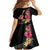 Ukulele mix Polynesian Flower Kid Short Sleeve Dress Hawaiian Tribal Pattern