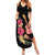 Ukulele mix Polynesian Flower Summer Maxi Dress Hawaiian Tribal Pattern