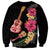 Ukulele mix Polynesian Flower Sweatshirt Hawaiian Tribal Pattern