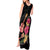 Ukulele mix Polynesian Flower Tank Maxi Dress Hawaiian Tribal Pattern