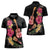 Ukulele mix Polynesian Flower Women Polo Shirt Hawaiian Tribal Pattern