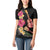 Ukulele mix Polynesian Flower Women Polo Shirt Hawaiian Tribal Pattern