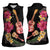 Ukulele mix Polynesian Flower Women Sleeveless Polo Shirt Hawaiian Tribal Pattern