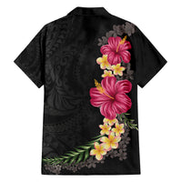 Hawaiian Plumeria and Hibiscus Family Matching Off The Shoulder Long Sleeve Dress and Hawaiian Shirt Colorful Style LT03 - Polynesian Pride