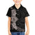 Hawaiian Plumeria and Hibiscus Kid Hawaiian Shirt Grayscale Mode