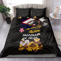 American Samoa Fue and Kava Bowl Bedding Set Plumeria and Polynesian Pattern LT03 - Polynesian Pride