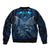 New Zealand Matariki Bomber Jacket Maori Pattern and Kiwi Bird Haka Dance Sky Night