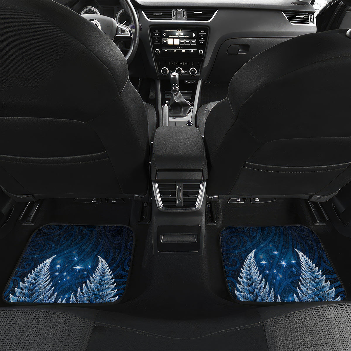 New Zealand Matariki Car Mats Maori Pattern and Kiwi Bird Haka Dance Sky Night