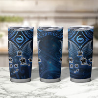 New Zealand Matariki Tumbler Cup Maori Pattern and Kiwi Bird Haka Dance Sky Night