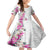 Hawaii Tropical Leaves and Flowers Family Matching Summer Maxi Dress and Hawaiian Shirt Tribal Polynesian Pattern White Style