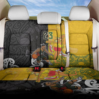 Aotearoa New Zealand And Australia Basketball Custom Back Car Seat Cover Maori Tribal Tattoo And Aboriginal Dot Art Heritage