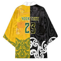 Aotearoa New Zealand And Australia Basketball Custom Kimono Maori Tribal Tattoo And Aboriginal Dot Art Heritage