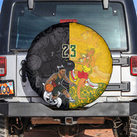 Aotearoa New Zealand And Australia Basketball Custom Spare Tire Cover Maori Tribal Tattoo And Aboriginal Dot Art Heritage