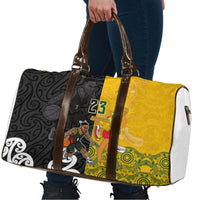 Aotearoa New Zealand And Australia Basketball Custom Travel Bag Maori Tribal Tattoo And Aboriginal Dot Art Heritage
