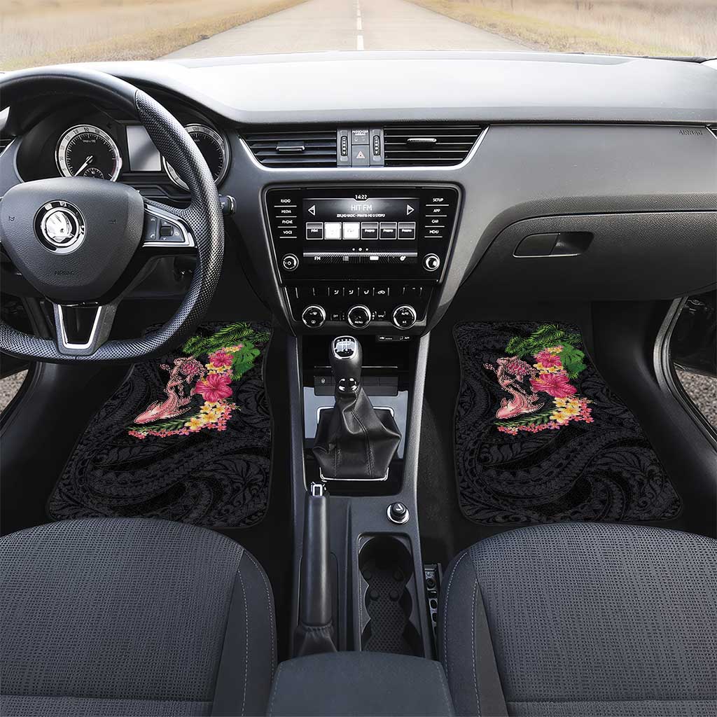 Hawaiian Tropical Plants Turtle and Shark Car Mats Polynesian Art Tattoo