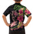Hawaiian Tropical Plants Turtle and Shark Family Matching Summer Maxi Dress and Hawaiian Shirt Polynesian Art Tattoo