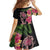Hawaiian Tropical Plants Turtle and Shark Family Matching Summer Maxi Dress and Hawaiian Shirt Polynesian Art Tattoo