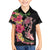 Hawaiian Tropical Plants Turtle and Shark Family Matching Summer Maxi Dress and Hawaiian Shirt Polynesian Art Tattoo