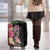 Hawaiian Tropical Plants Turtle and Shark Luggage Cover Polynesian Art Tattoo