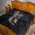Hawaiian Tropical Plants Turtle and Shark Quilt Polynesian Art Tattoo Grayscale Color