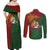 Papua New Guinea East Sepik Province Couples Matching Off Shoulder Maxi Dress and Long Sleeve Button Shirt Tribal Crocodile Birds of Paradise Melanesian Tattoo