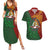 Papua New Guinea East Sepik Province Couples Matching Summer Maxi Dress and Hawaiian Shirt Tribal Crocodile Birds of Paradise Melanesian Tattoo