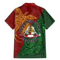 Papua New Guinea East Sepik Province Family Matching Mermaid Dress and Hawaiian Shirt Tribal Crocodile Birds of Paradise Melanesian Tattoo