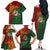 Papua New Guinea East Sepik Province Family Matching Off The Shoulder Long Sleeve Dress and Hawaiian Shirt Tribal Crocodile Birds of Paradise Melanesian Tattoo