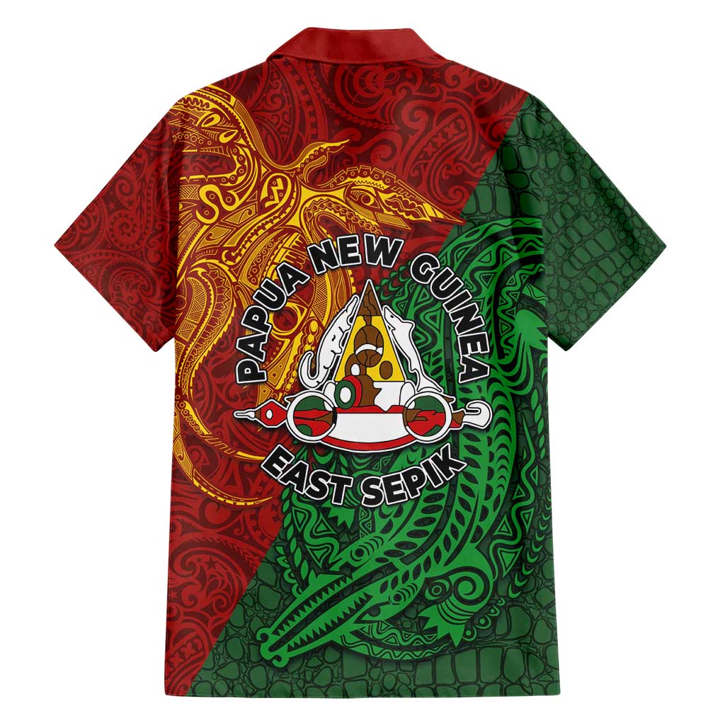 Papua New Guinea East Sepik Province Hawaiian Shirt Tribal Crocodile Birds of Paradise Melanesian Tattoo LT03 - Polynesian Pride