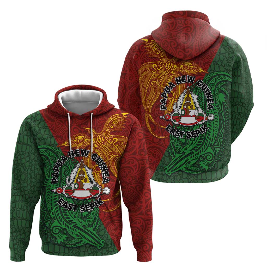 Papua New Guinea East Sepik Province Hoodie Tribal Crocodile Birds of Paradise Melanesian Tattoo
