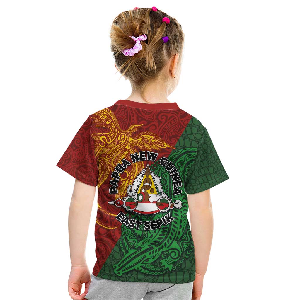 Papua New Guinea East Sepik Province Kid T Shirt Tribal Crocodile Birds of Paradise Melanesian Tattoo