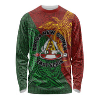 Papua New Guinea East Sepik Province Long Sleeve Shirt Tribal Crocodile Birds of Paradise Melanesian Tattoo