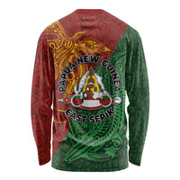 Papua New Guinea East Sepik Province Long Sleeve Shirt Tribal Crocodile Birds of Paradise Melanesian Tattoo