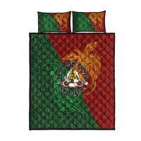 Papua New Guinea East Sepik Province Quilt Bed Set Tribal Crocodile Birds of Paradise Melanesian Tattoo