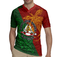 Papua New Guinea East Sepik Province Rugby Jersey Tribal Crocodile Birds of Paradise Melanesian Tattoo