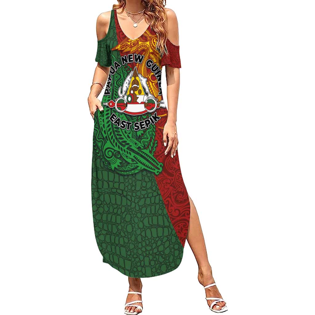Papua New Guinea East Sepik Province Summer Maxi Dress Tribal Crocodile  Birds of Paradise Melanesian Tattoo