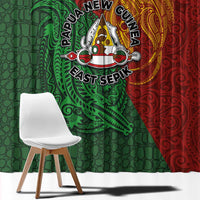 Papua New Guinea East Sepik Province Window Curtain Tribal Crocodile Birds of Paradise Melanesian Tattoo