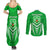 Kimbe Cutters Rugby Couples Matching Summer Maxi Dress and Long Sleeve Button Shirts Papua New Guinea Polynesian Tattoo Green Version LT03 - Polynesian Pride