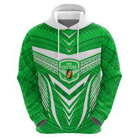 Kimbe Cutters Rugby Hoodie Papua New Guinea Polynesian Tattoo Green Version LT03 - Polynesian Pride