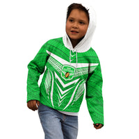 Kimbe Cutters Rugby Kid Hoodie Papua New Guinea Polynesian Tattoo Green Version LT03 - Polynesian Pride
