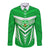 Kimbe Cutters Rugby Long Sleeve Button Shirt Papua New Guinea Polynesian Tattoo Green Version LT03 Unisex Green - Polynesian Pride
