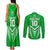 Custom Kimbe Cutters Rugby Couples Matching Tank Maxi Dress and Long Sleeve Button Shirts Papua New Guinea Polynesian Tattoo Green Version LT03 - Polynesian Pride