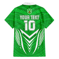 Custom Kimbe Cutters Rugby Family Matching Puletasi Dress and Hawaiian Shirt Papua New Guinea Polynesian Tattoo Green Version LT03 - Polynesian Pride