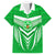 Custom Kimbe Cutters Rugby Family Matching Summer Maxi Dress and Hawaiian Shirt Papua New Guinea Polynesian Tattoo Green Version LT03 Dad's Shirt - Short Sleeve Green - Polynesian Pride