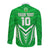 Custom Kimbe Cutters Rugby Long Sleeve Button Shirt Papua New Guinea Polynesian Tattoo Green Version LT03 - Polynesian Pride